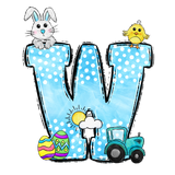 Easter Cars Initial Enamel Mug