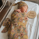 Personalised Swaddle & Beanie Set