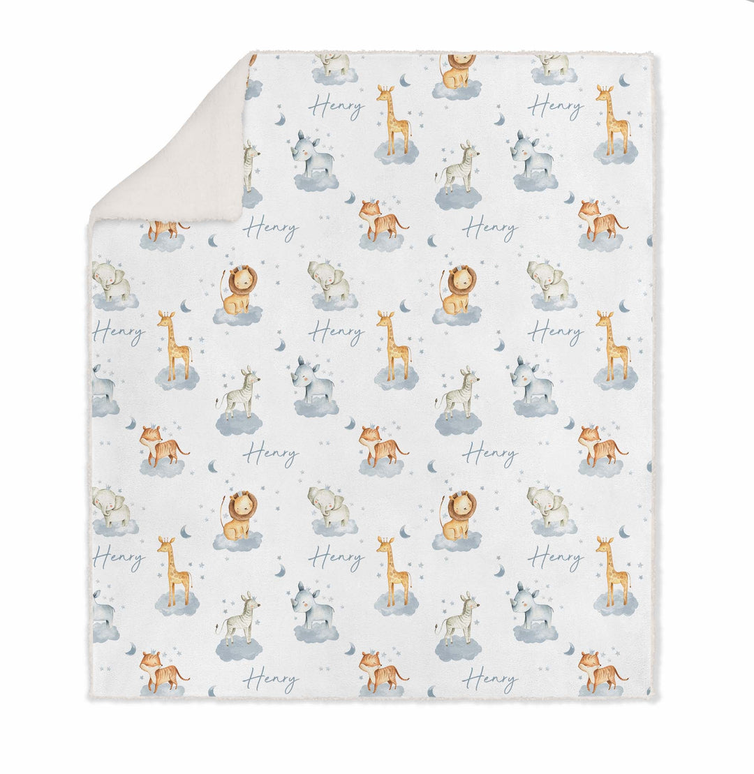 Personalised Kids Luxe Sherpa Blanket