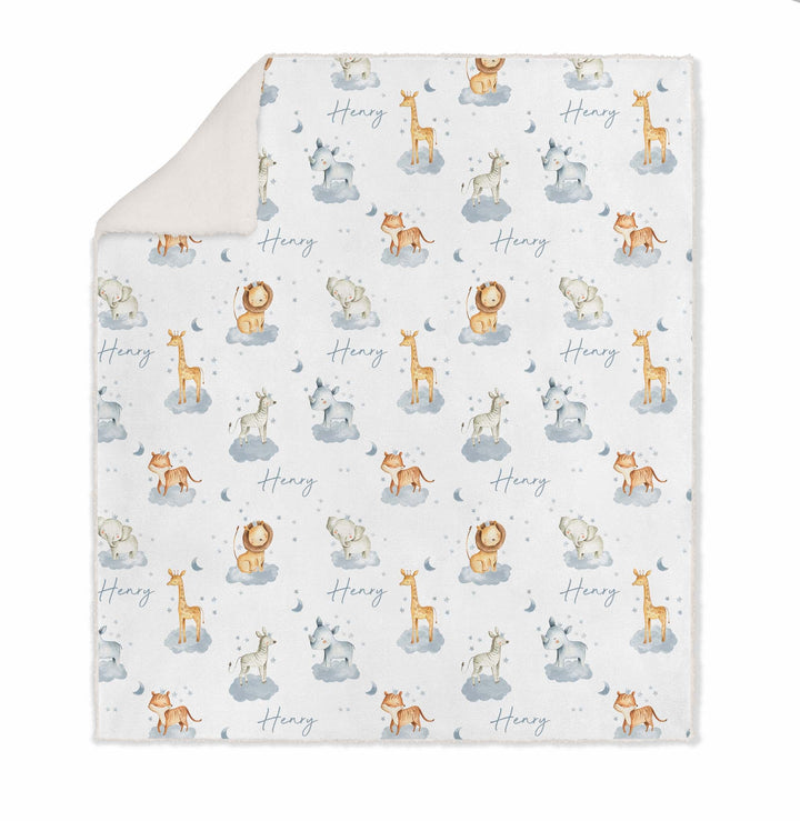Personalised Kids Luxe Sherpa Blanket