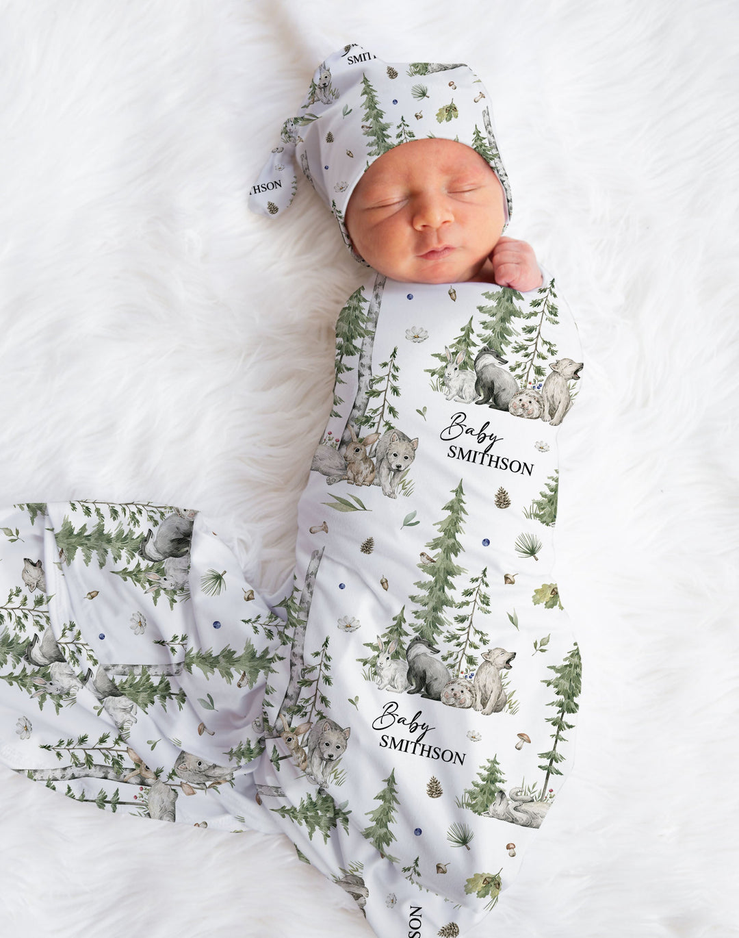 Custom Swaddle Wrap &amp; Beanie