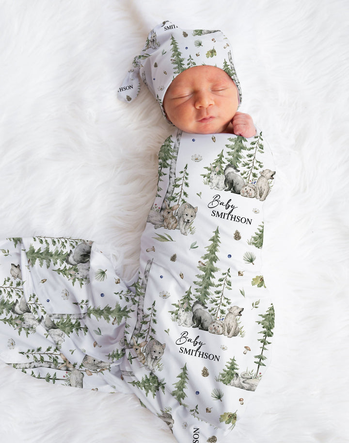 Custom Swaddle Wrap &amp; Beanie