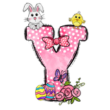 Easter Bow Initial Enamel Mug