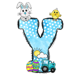 Easter Cars Initial Enamel Mug